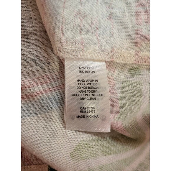 Women's Rachel Zoe Linen Blend Button Front Top Multicolor Large - Picture 6 of 6